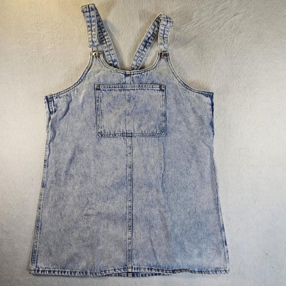 ReGeneration by Celebrity Pink Blue Denim Retro Casual Mini Overall Dress Large